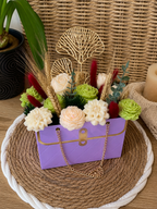 Bouquet de fleurs parfumées en cire – Noix miel