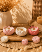 Bougie artisanale Collection Alma – Contenant en jesmonite personnalisable