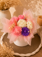 Bouquet de fleurs en cire parfumée Ange – Cadeau souvenir personnalisé