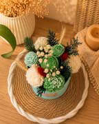 Bouquet de fleurs parfumées en cire – Sapin de Noël