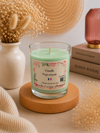 Bougie parfumée artisanale personnalisable 190g – Cire d’olive & Parfums de Grasse