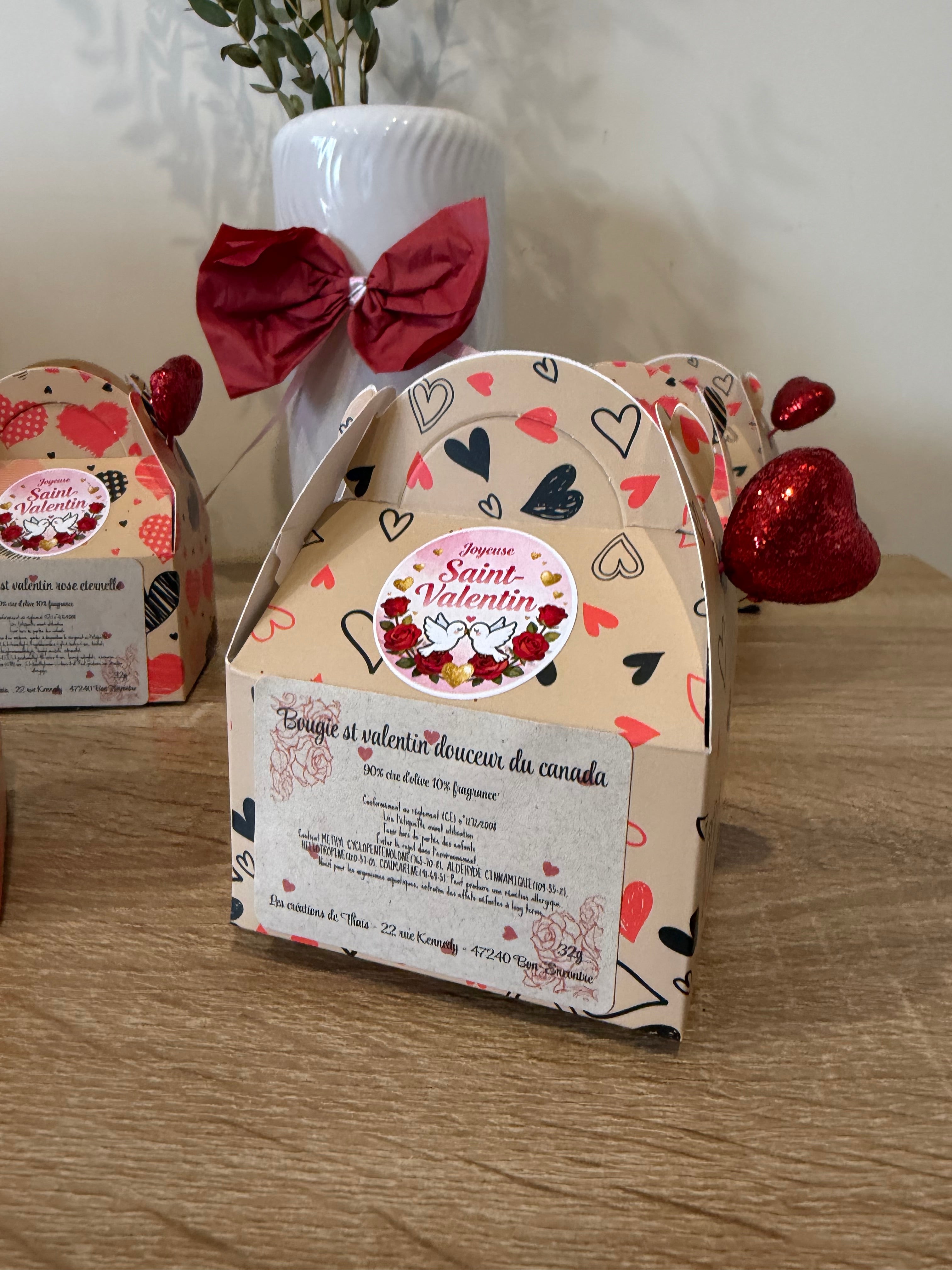 Bougie cœur parfumée artisanale – Collection Saint-Valentin