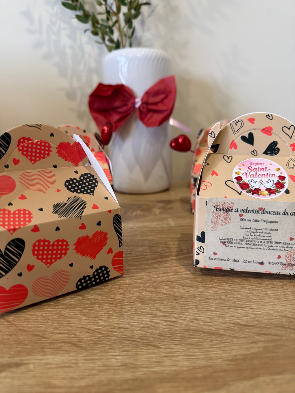 Bougie cœur parfumée artisanale – Collection Saint-Valentin