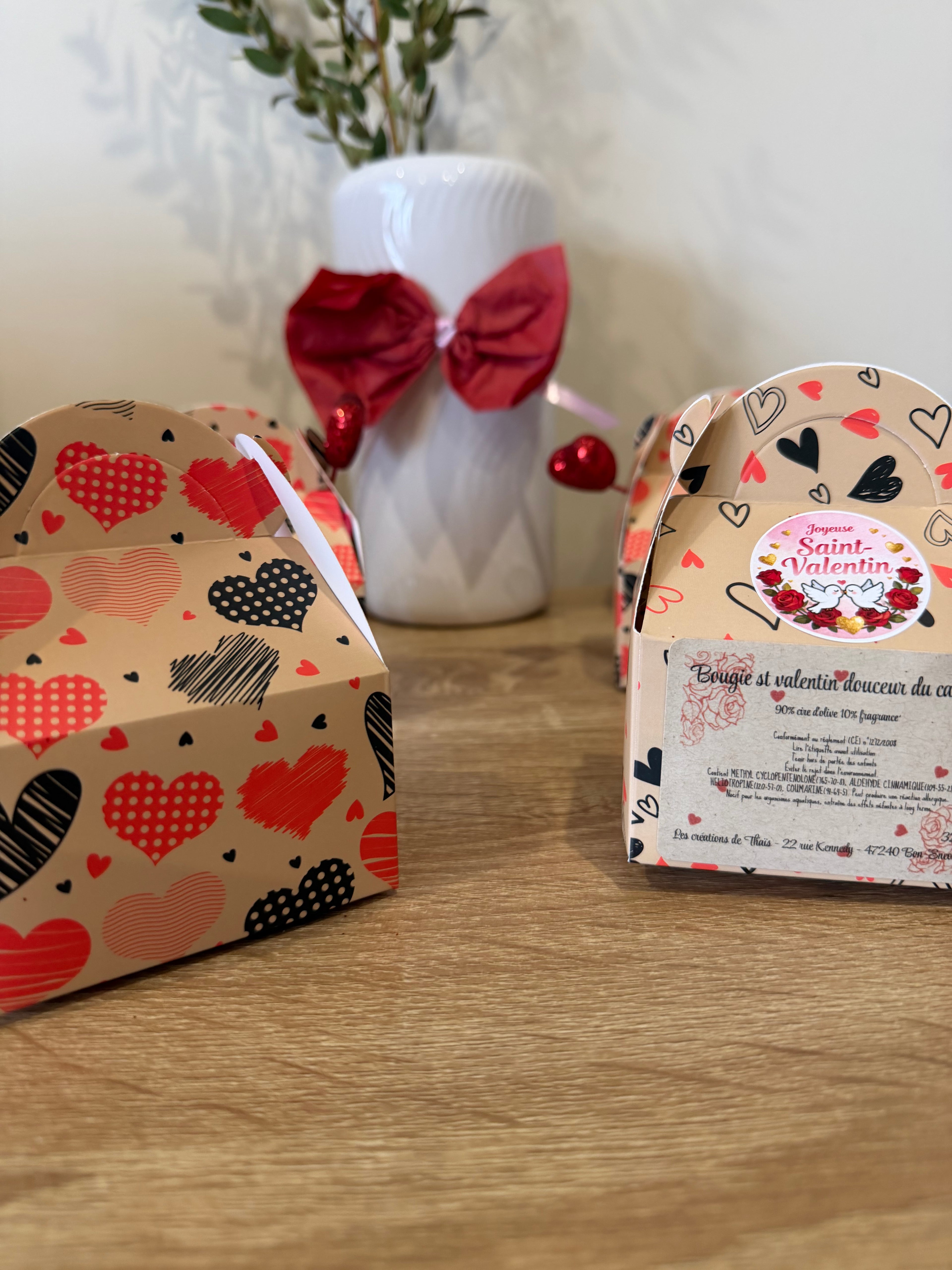 Bougie cœur parfumée artisanale – Collection Saint-Valentin
