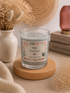 Bougie parfumée artisanale personnalisable 190g – Cire d’olive & Parfums de Grasse