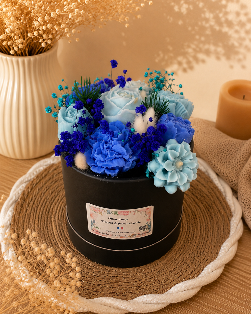 Bouquet de fleurs parfumées en cire – Sucre d’orge