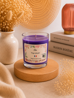 Bougie parfumée artisanale personnalisable 150g – Cire d’olive & Parfums de Grasse