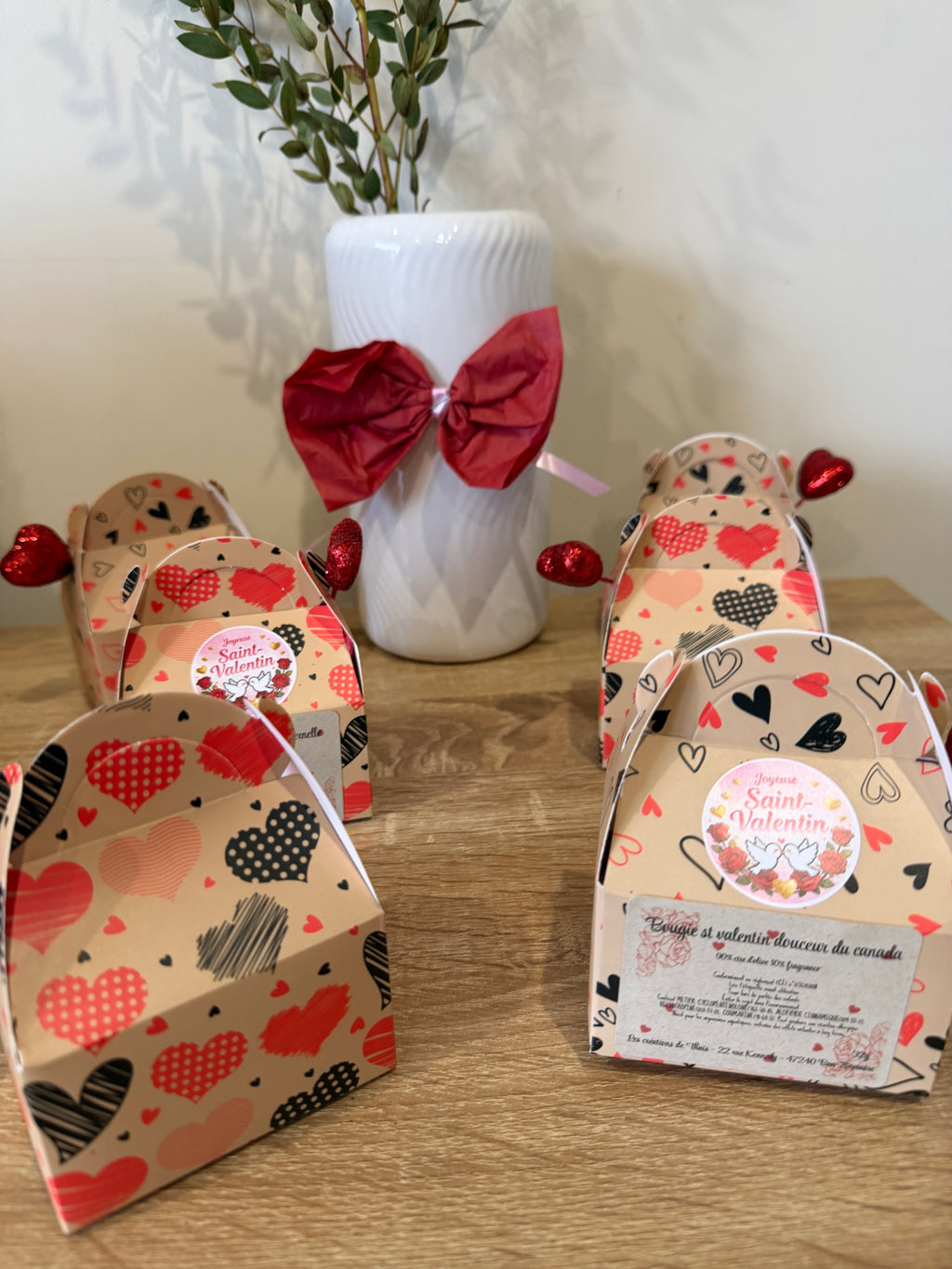 Bougie cœur parfumée artisanale – Collection Saint-Valentin