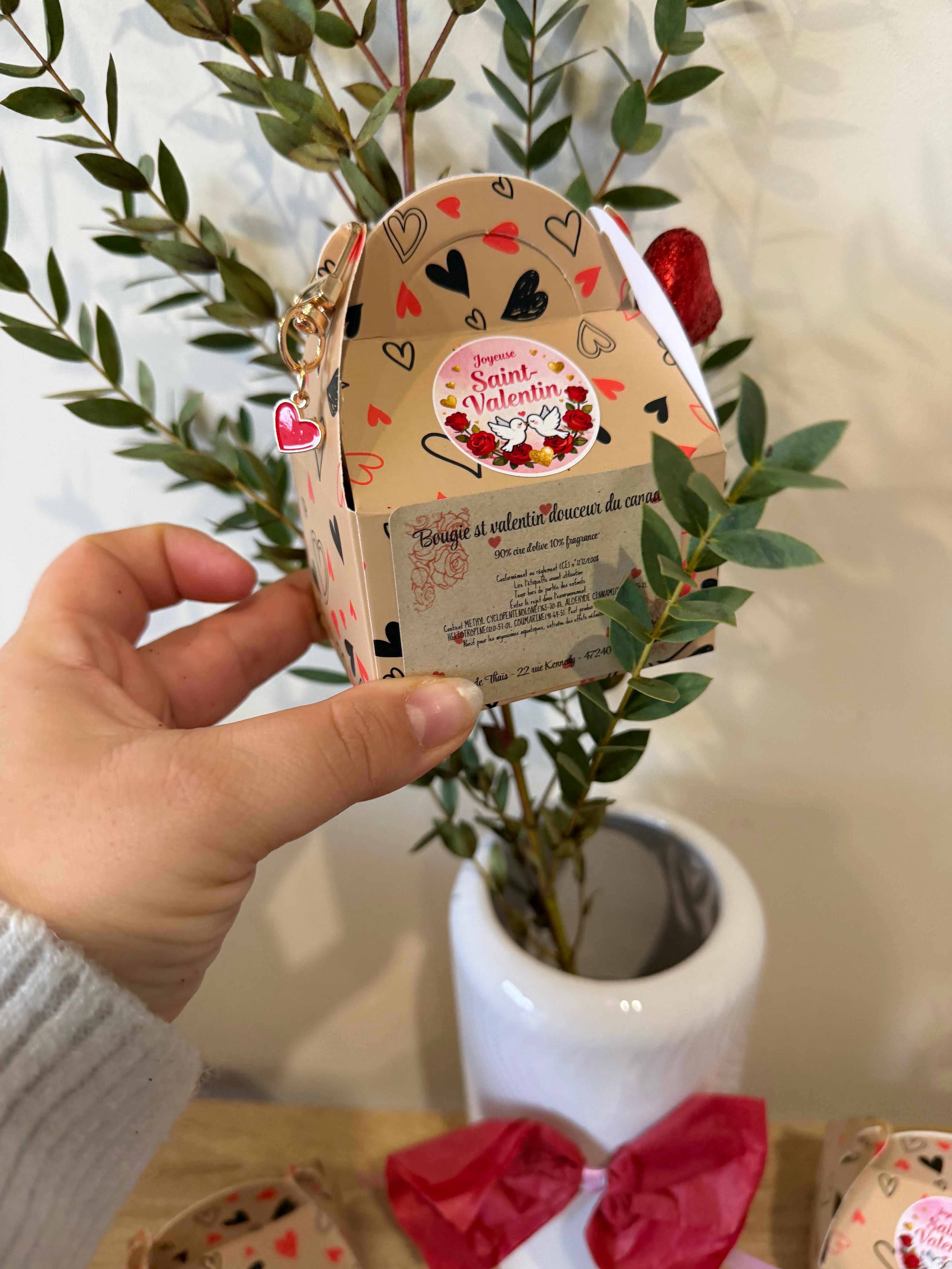 Bougie cœur parfumée artisanale – Collection Saint-Valentin