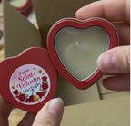 Bougie cœur parfumée artisanale – Collection Saint-Valentin