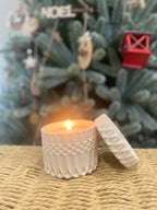 Bougie design parfumée artisanale – Cire d’olive