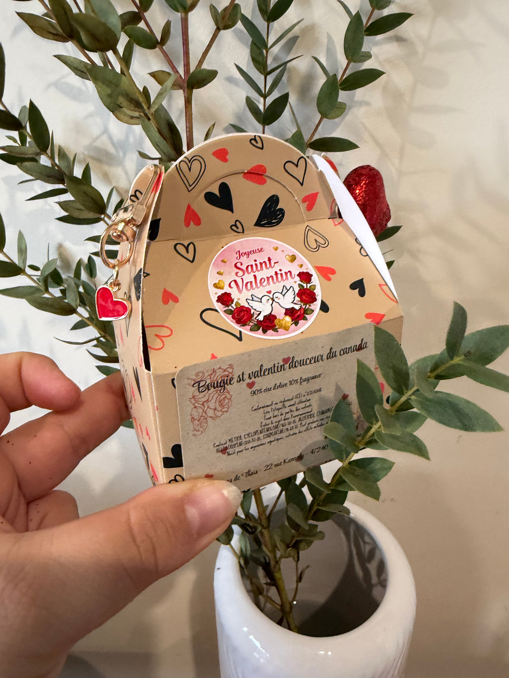 Bougie cœur parfumée artisanale – Collection Saint-Valentin