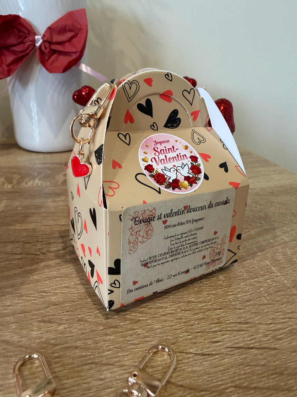 Bougie cœur parfumée artisanale – Collection Saint-Valentin