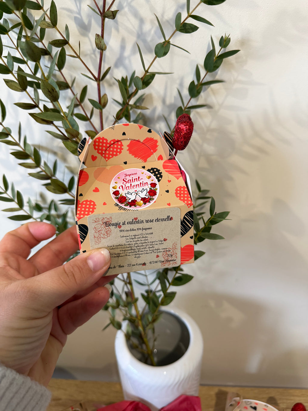 Bougie cœur parfumée artisanale – Collection Saint-Valentin