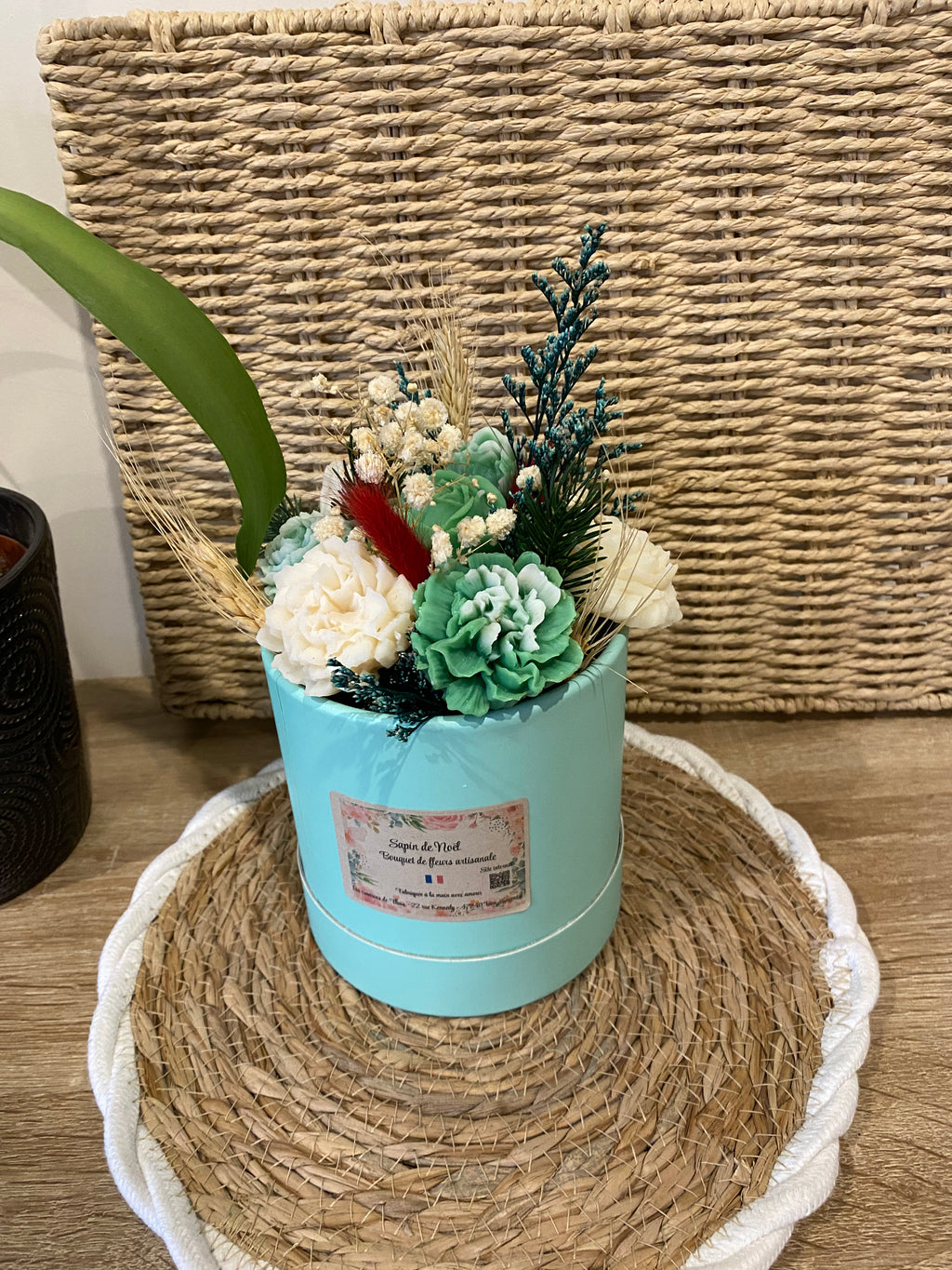 Bouquet de fleurs parfumées en cire – Sapin de Noël