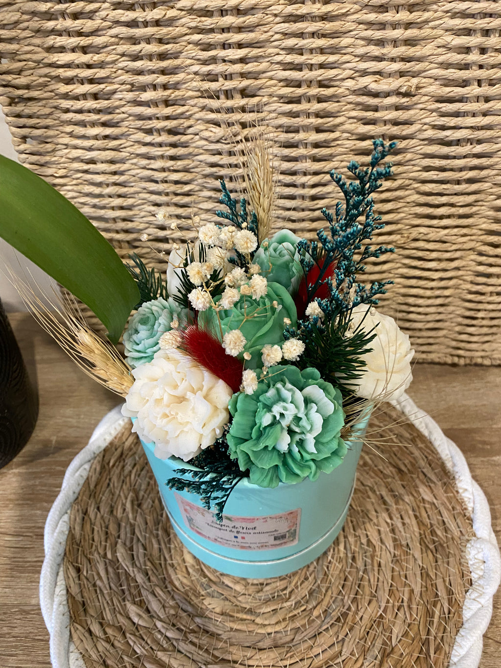 Bouquet de fleurs parfumées en cire – Sapin de Noël