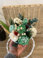 Bouquet de fleurs parfumées en cire – Sapin de Noël