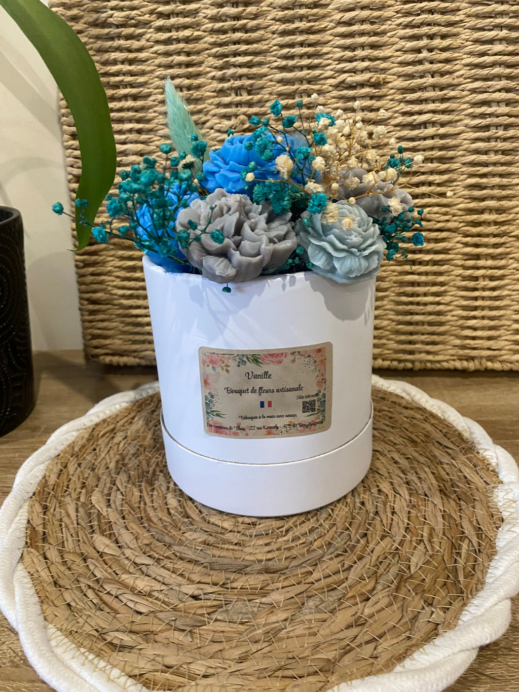 Bouquet de fleurs parfumées en cire – Vanille