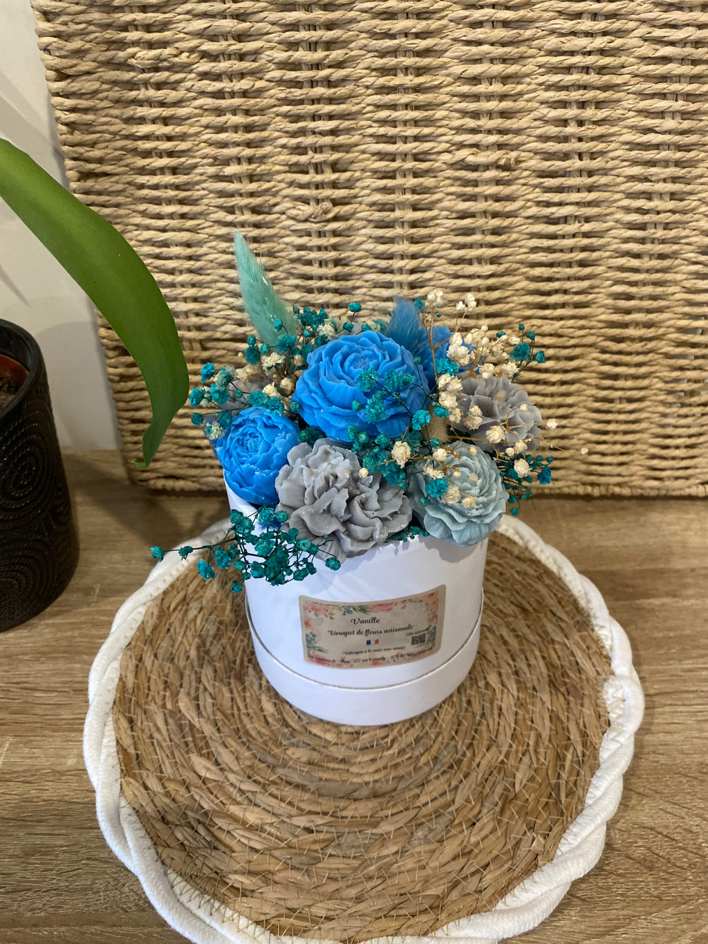 Bouquet de fleurs parfumées en cire – Vanille
