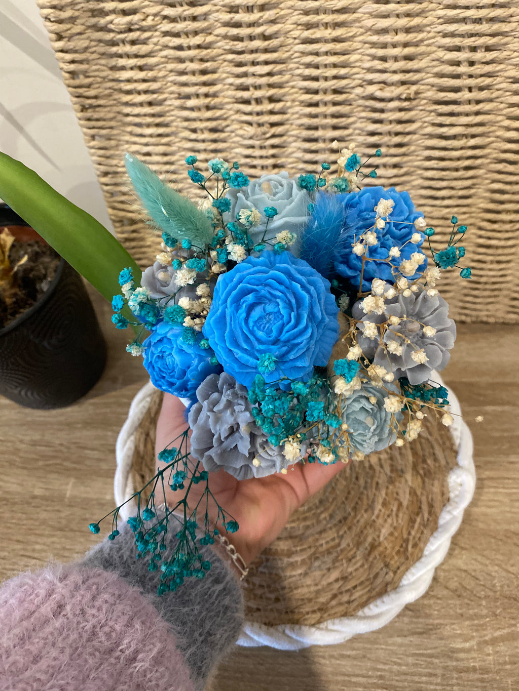 Bouquet de fleurs parfumées en cire – Vanille