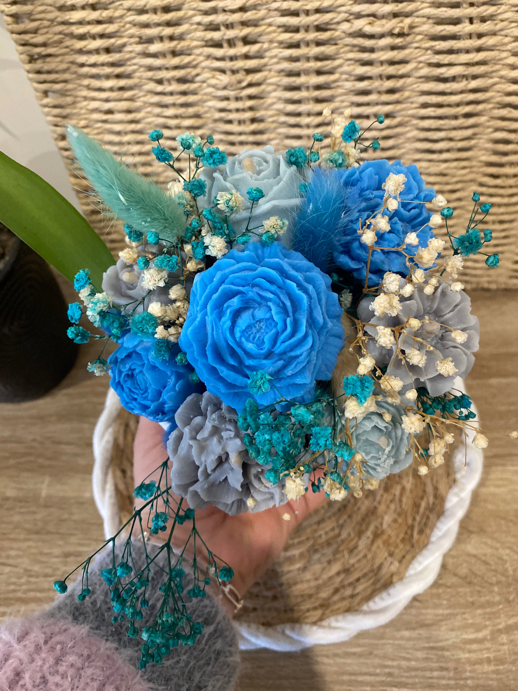 Bouquet de fleurs parfumées en cire – Vanille