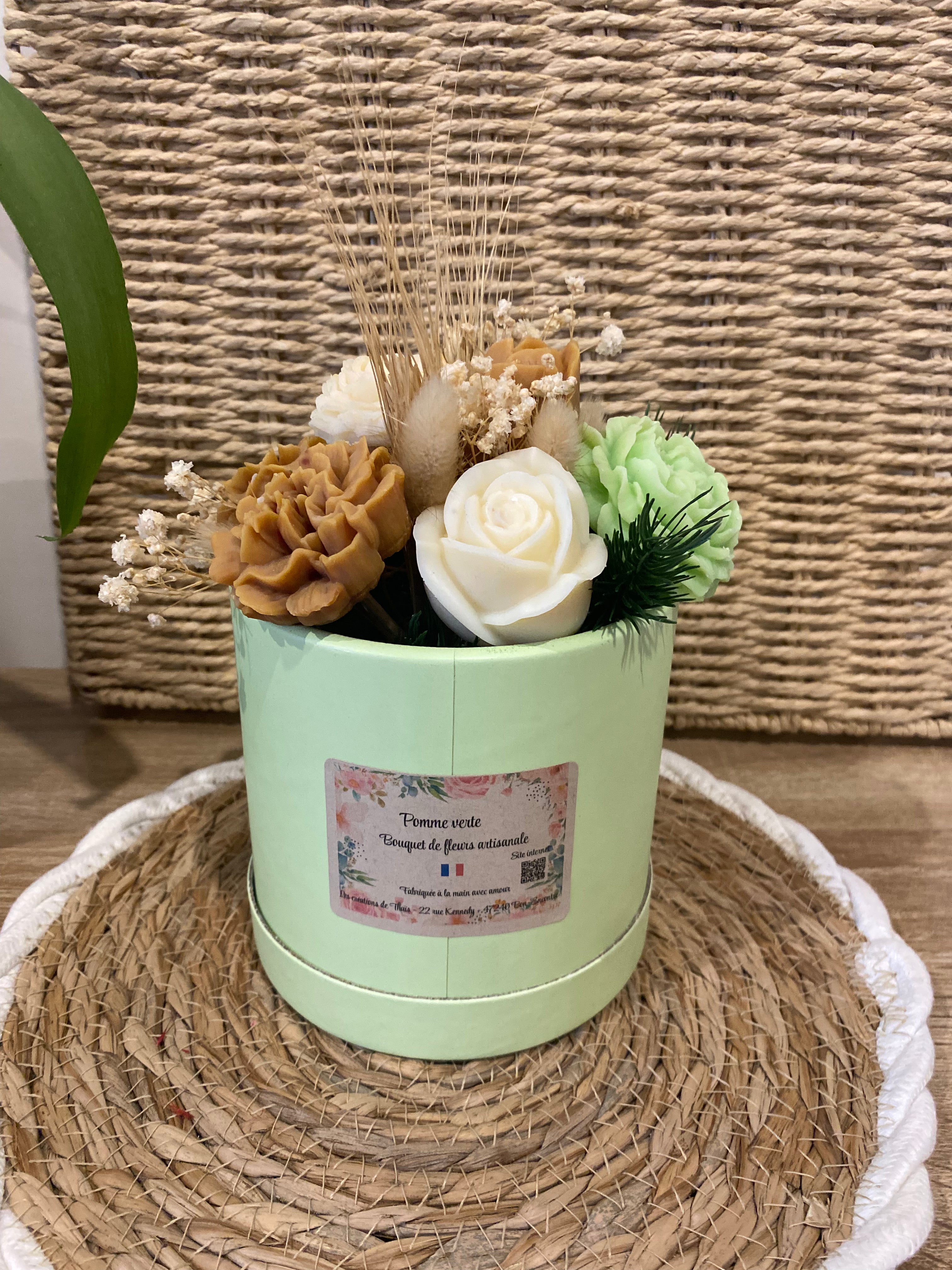 Bouquet de fleurs pomme verte