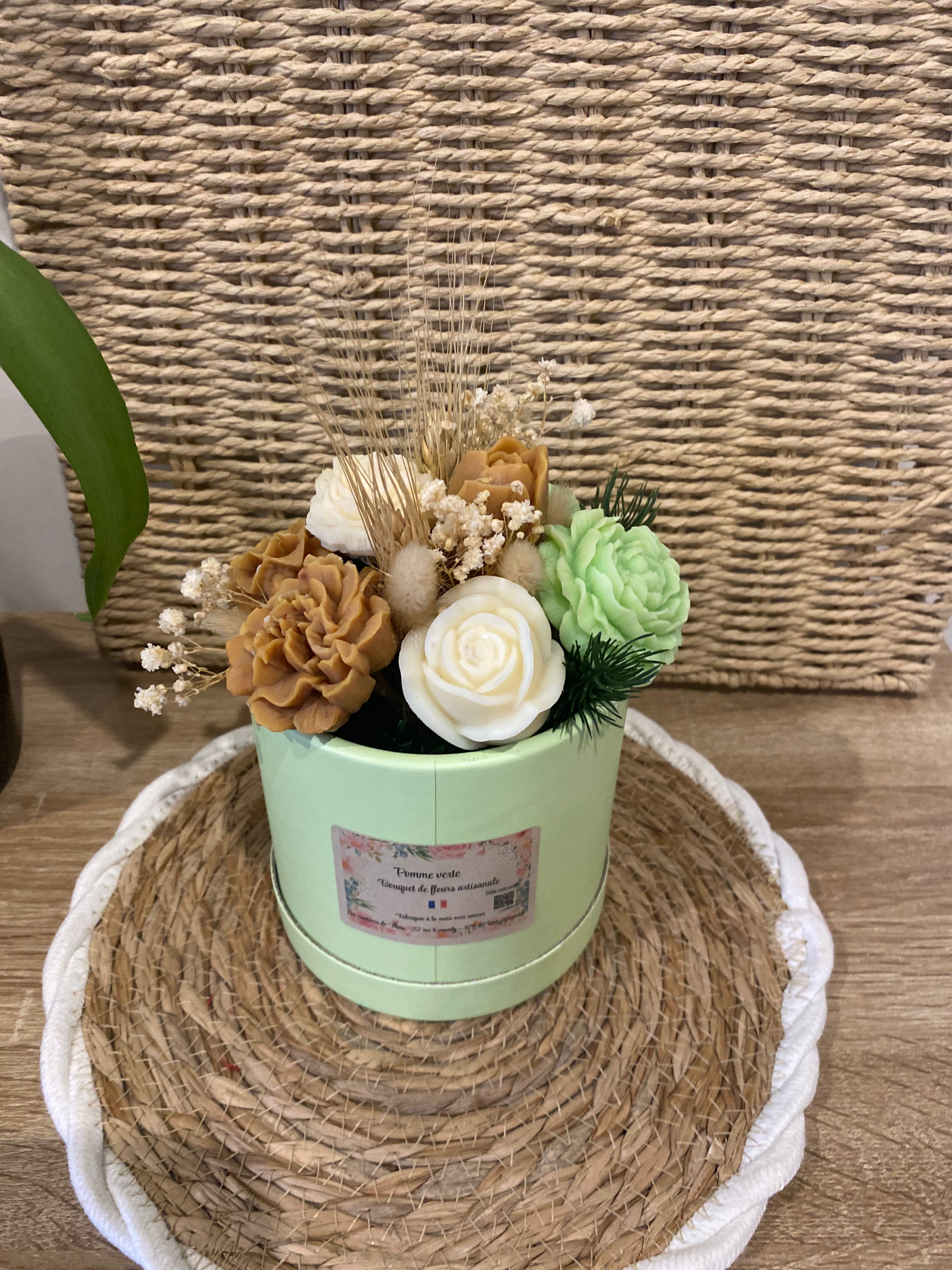 Bouquet de fleurs pomme verte