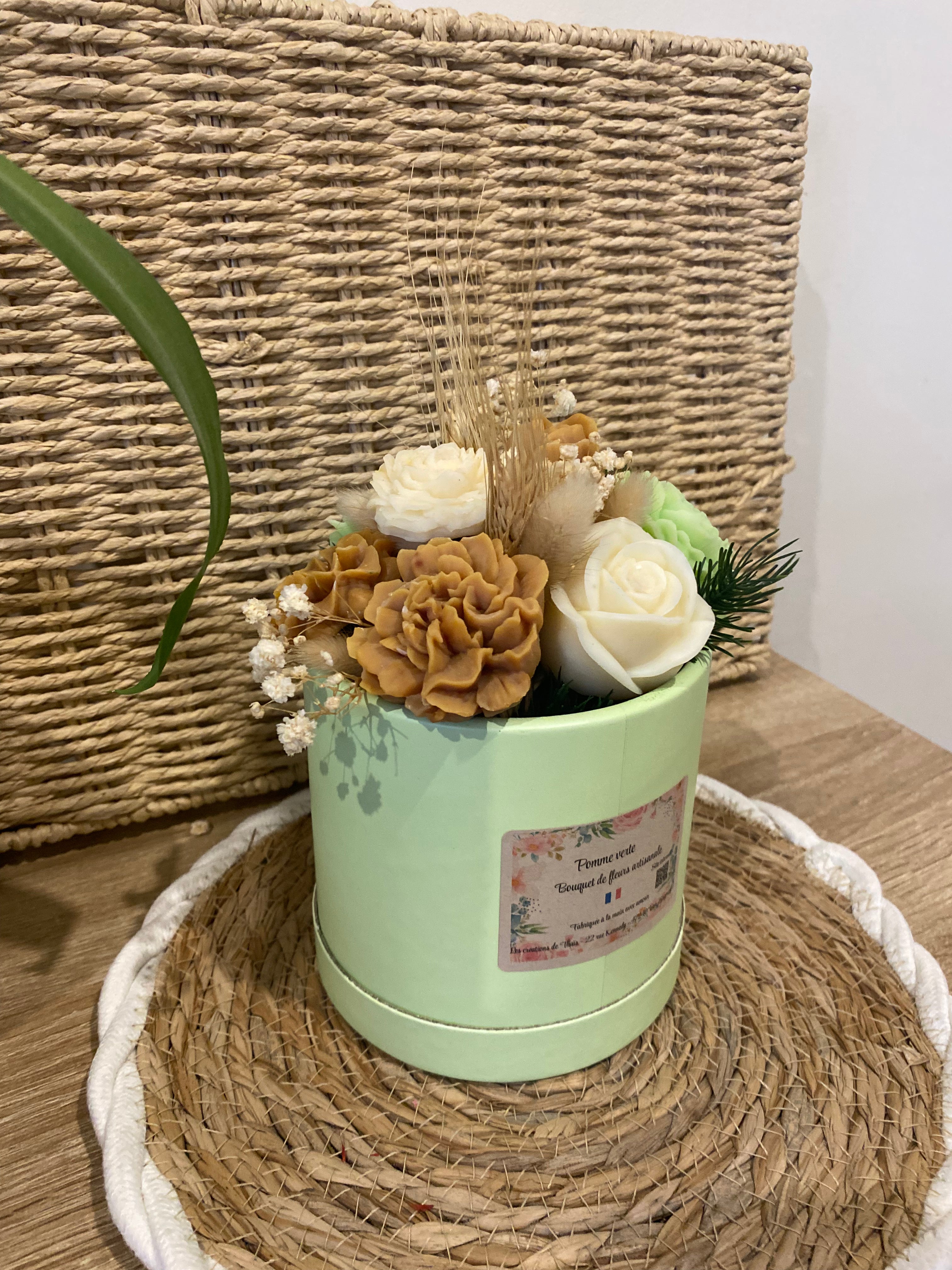 Bouquet de fleurs pomme verte