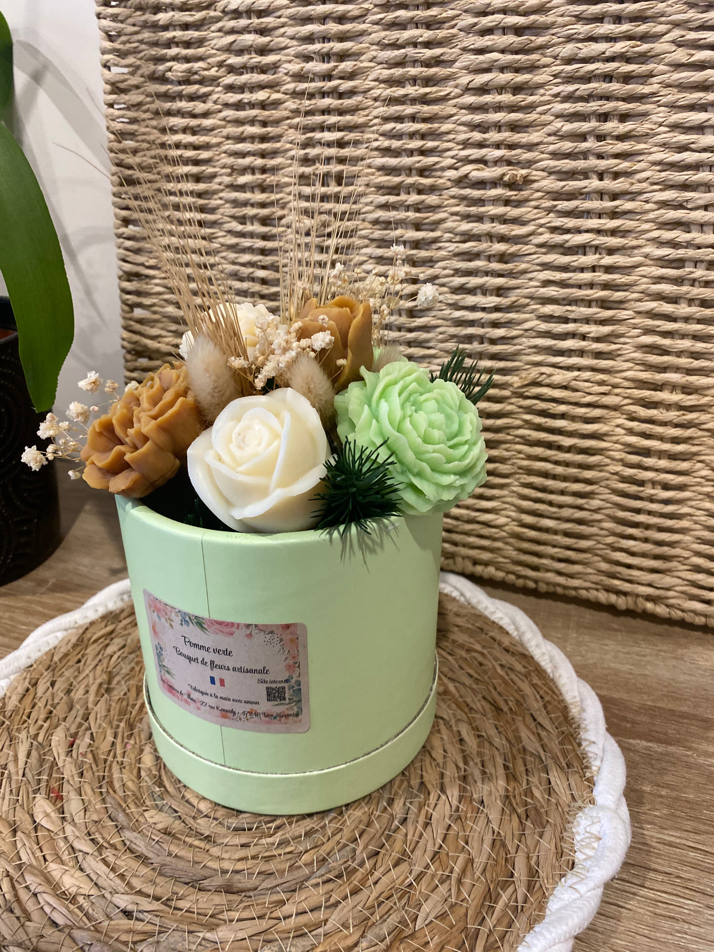 Bouquet de fleurs pomme verte