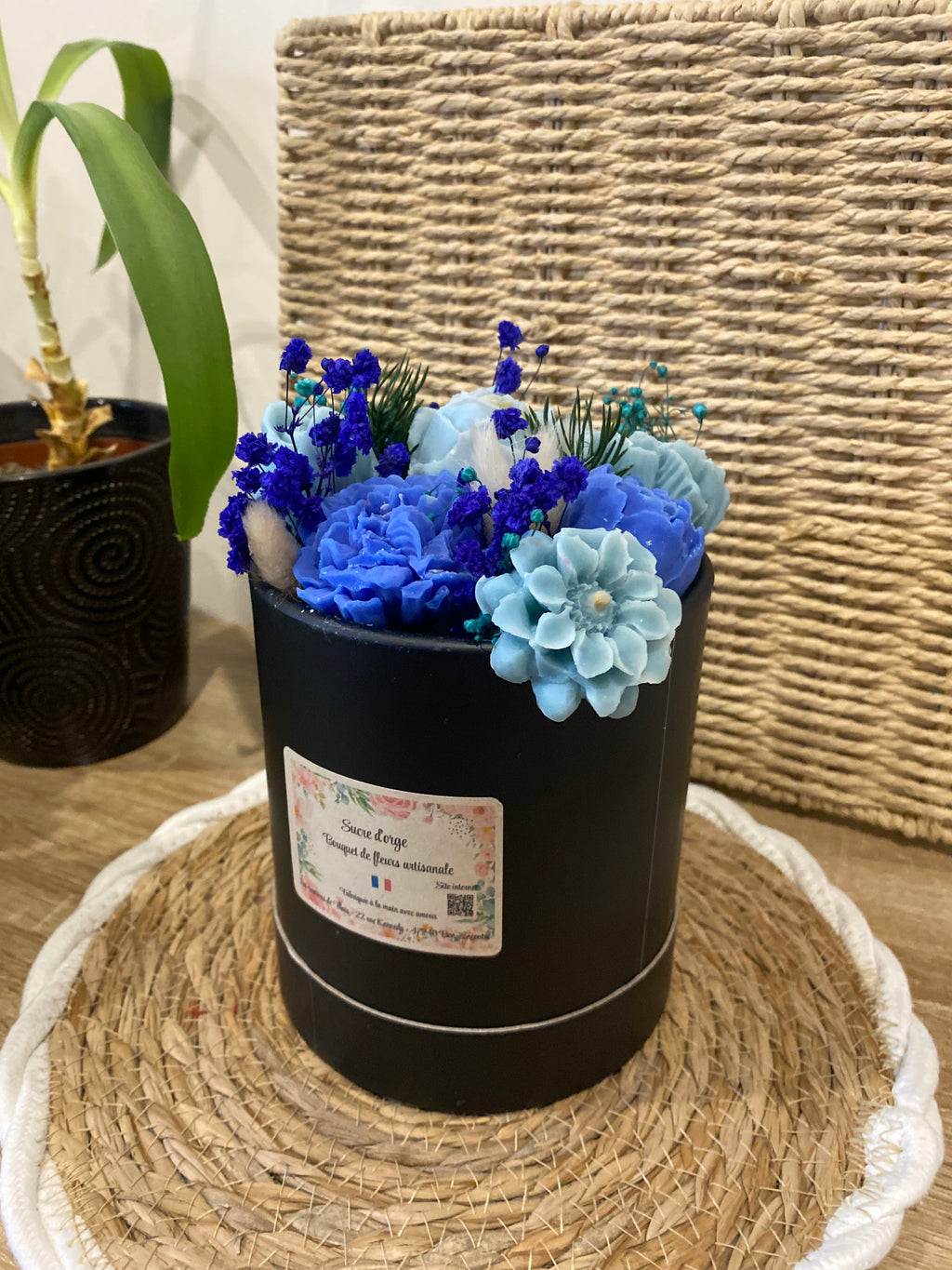 Bouquet de fleurs parfumées en cire – Sucre d’orge