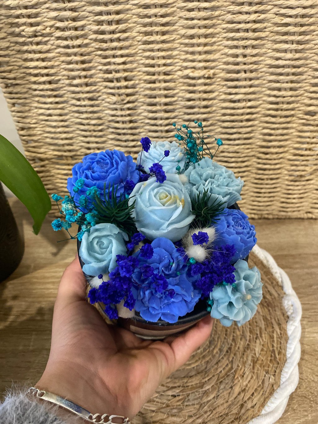 Bouquet de fleurs parfumées en cire – Sucre d’orge
