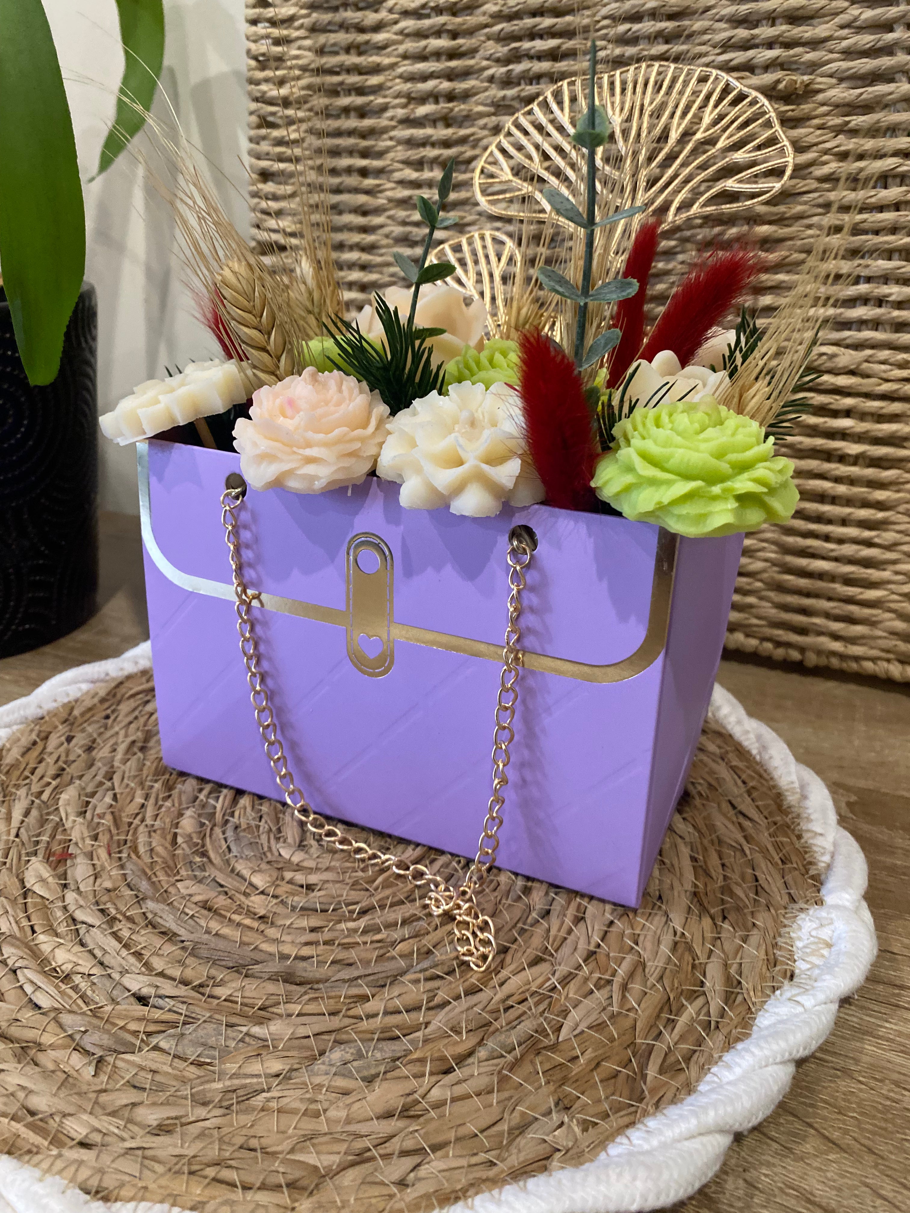 Bouquet de fleurs sac Noix miel