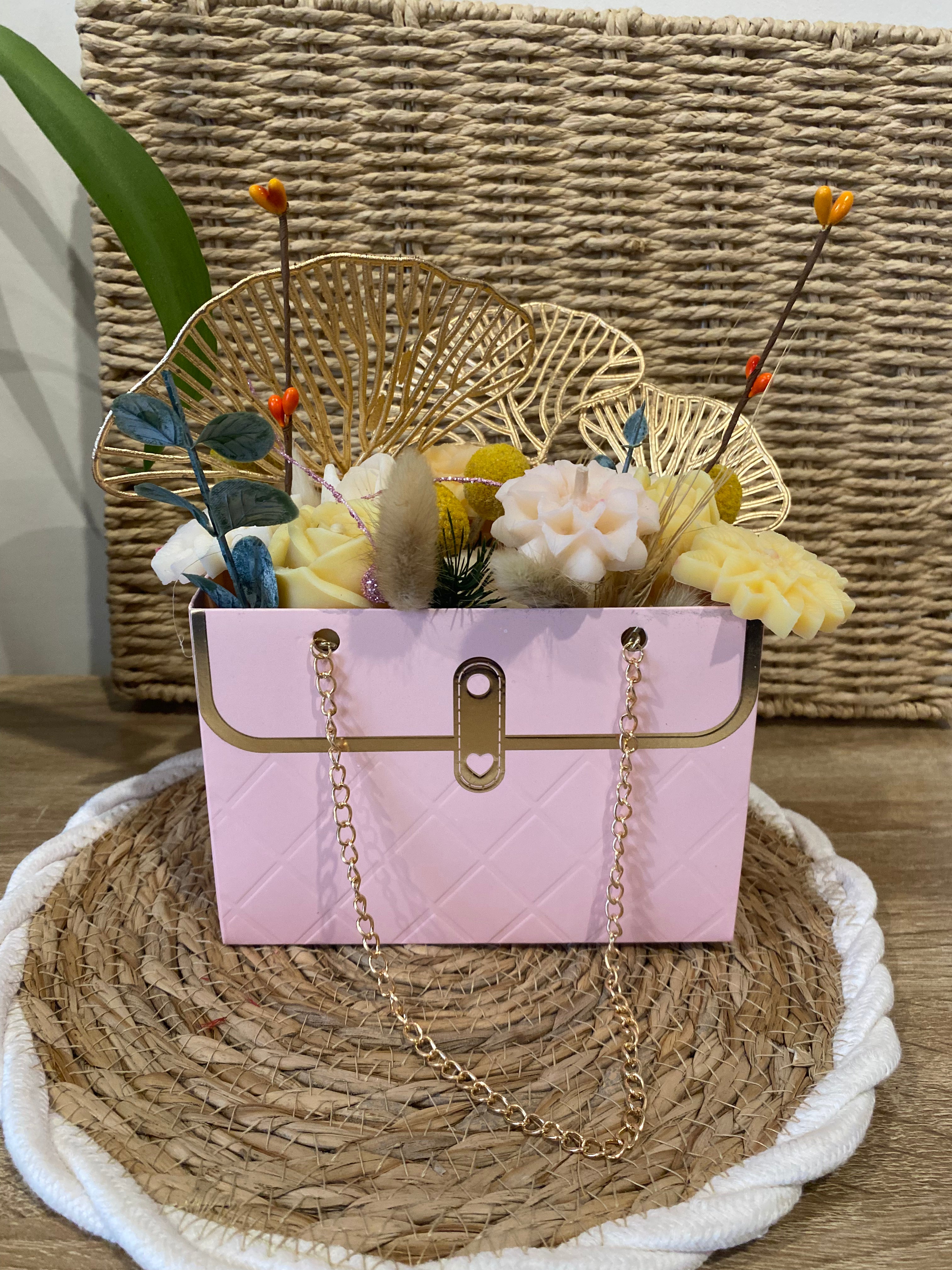 Bouquet de fleurs sac nectar d’abricot