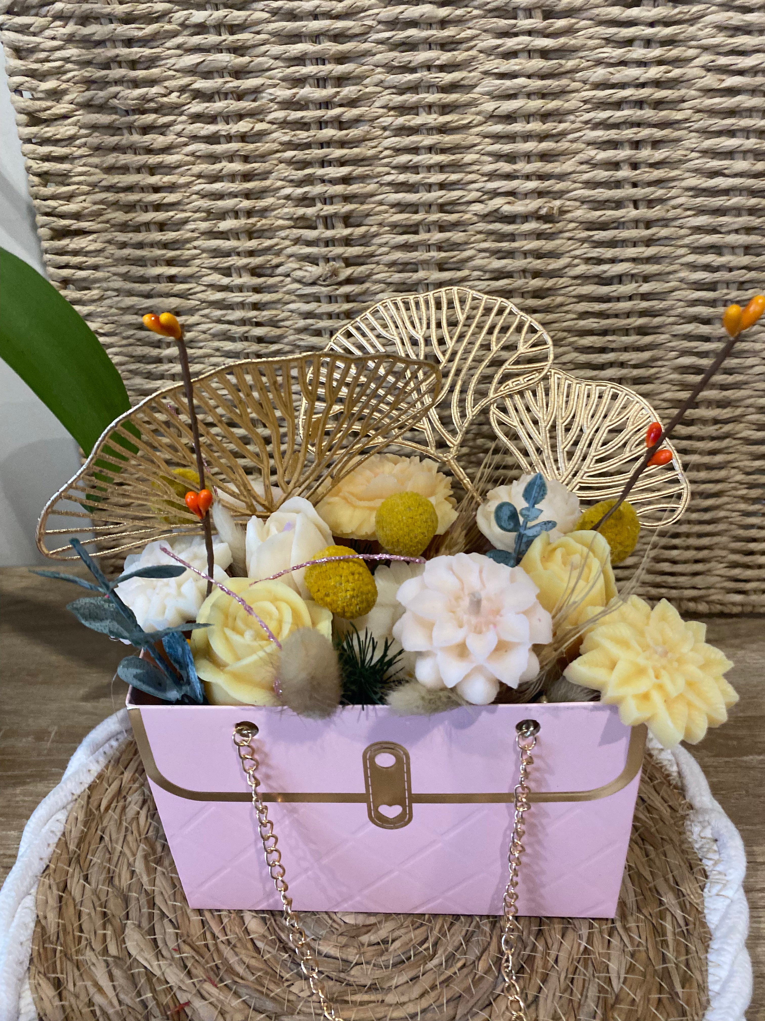 Bouquet de fleurs sac nectar d’abricot