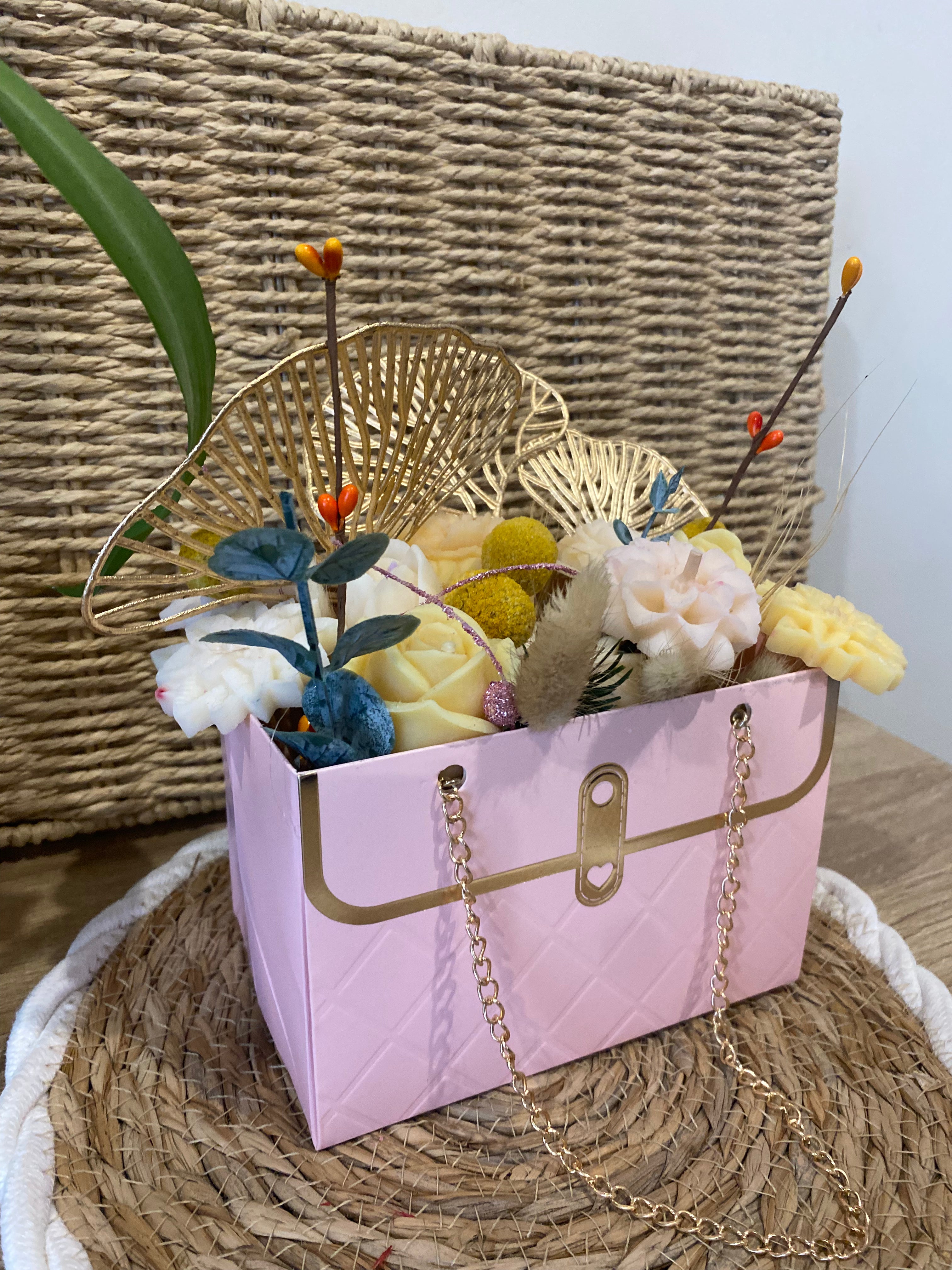 Bouquet de fleurs sac nectar d’abricot