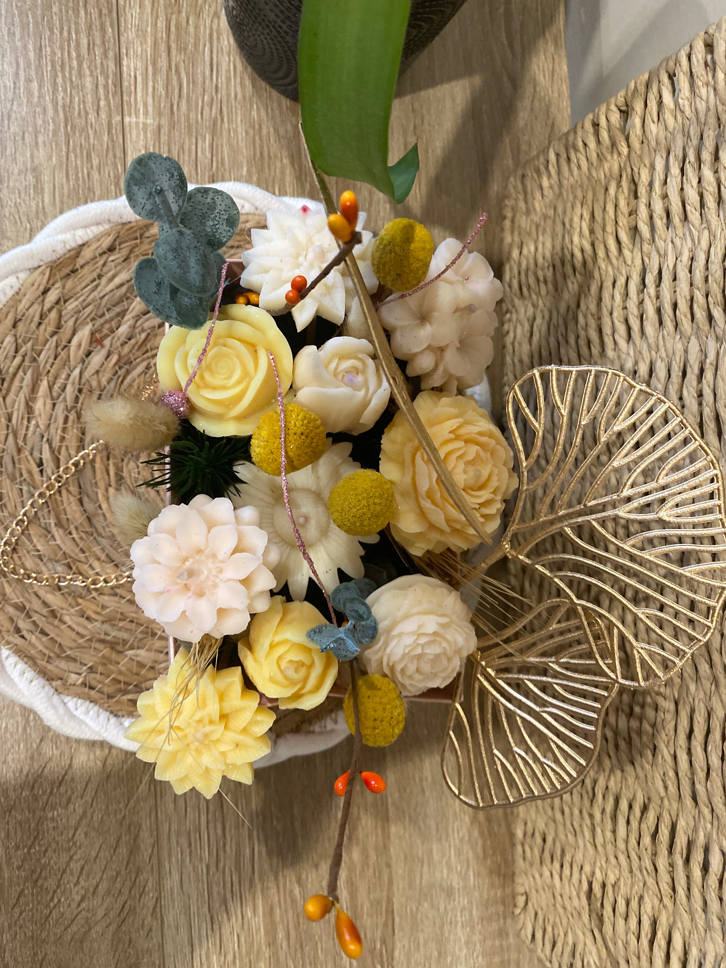 Bouquet de fleurs sac nectar d’abricot