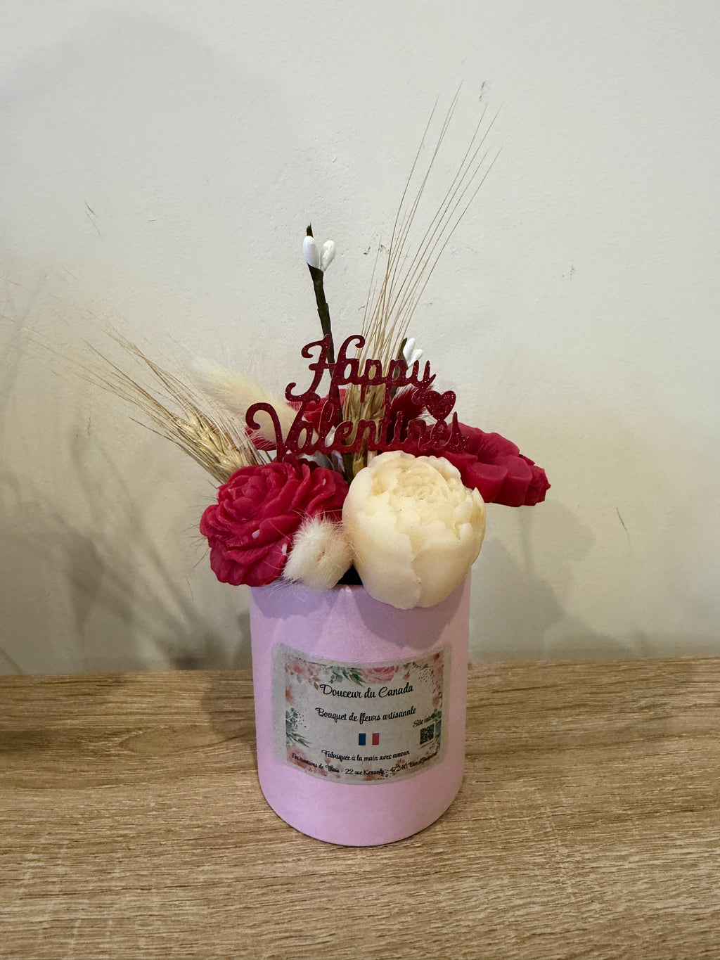 Mini bouquet de fleurs parfumées en cire – Collection Saint-Valentin