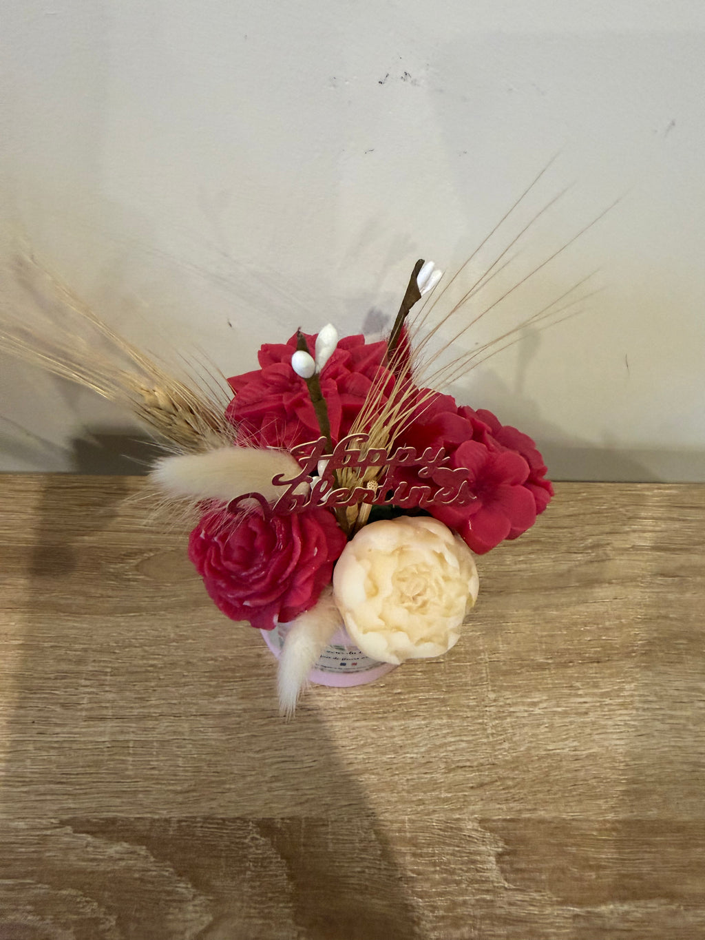 Mini bouquet de fleurs parfumées en cire – Collection Saint-Valentin