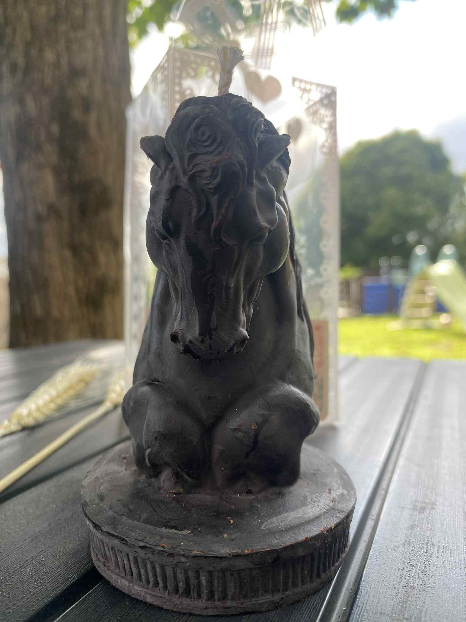Bougie moulée tête de cheval
