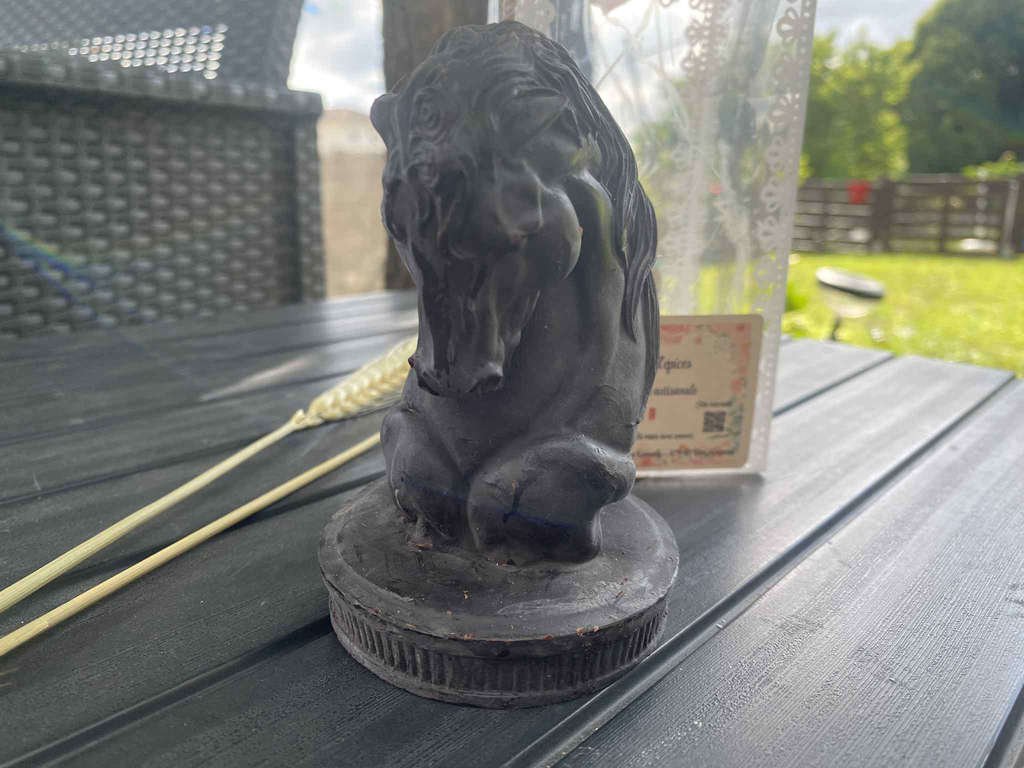 Bougie moulée tête de cheval