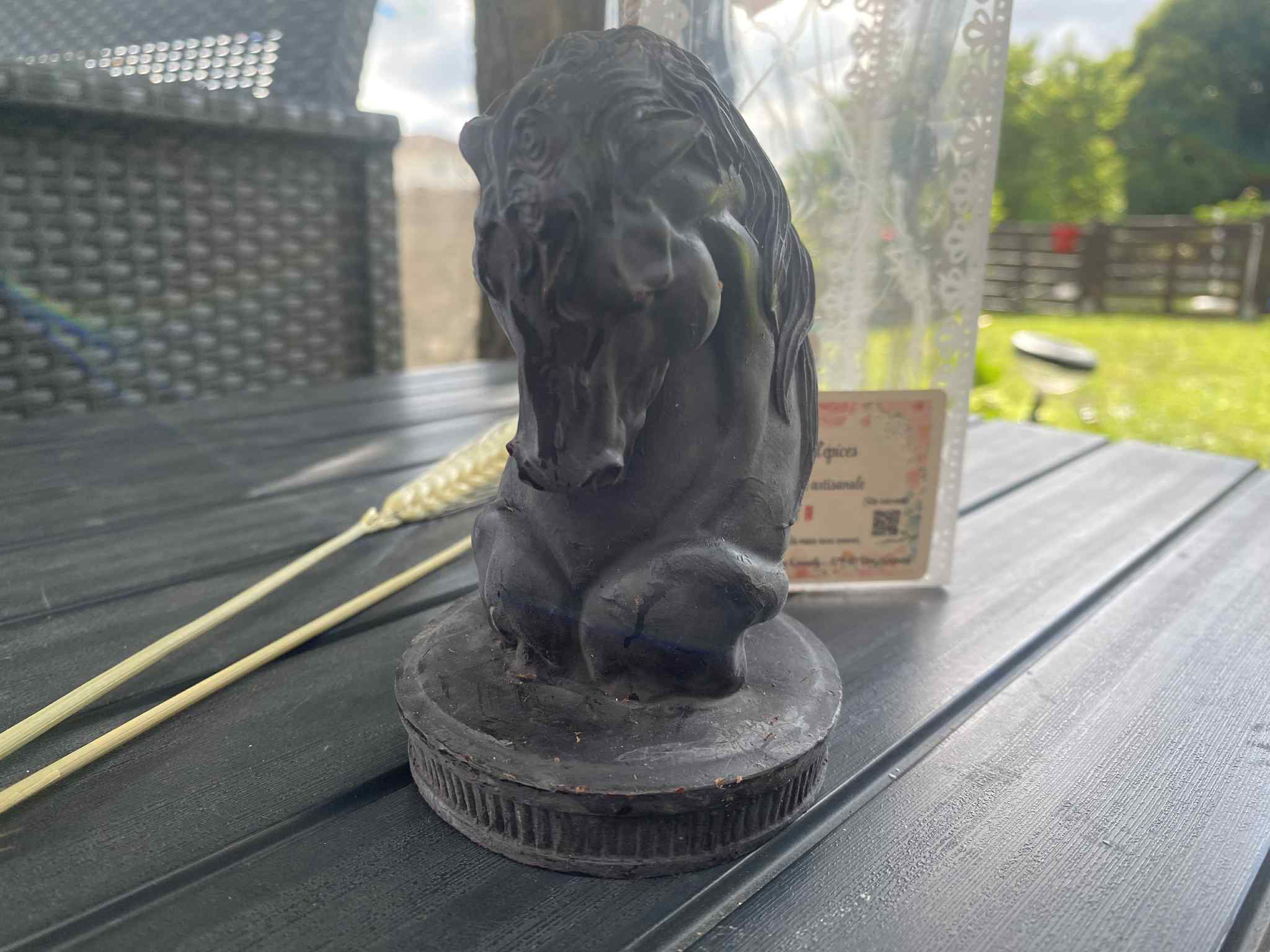 Bougie moulée tête de cheval