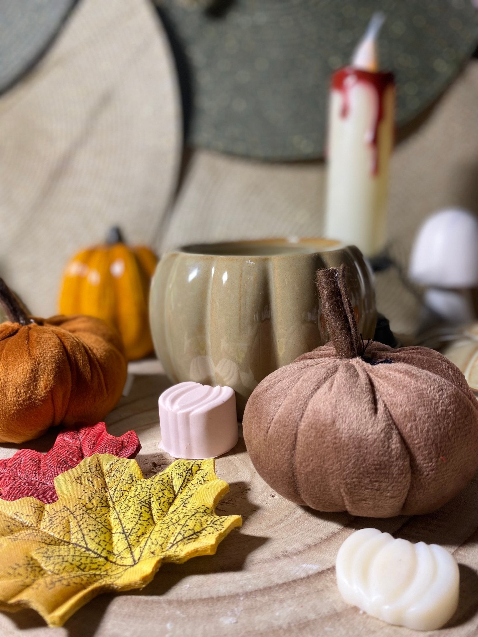 Bougie Citrouille Beige – La nuit du loup - Les créations de Thaïs