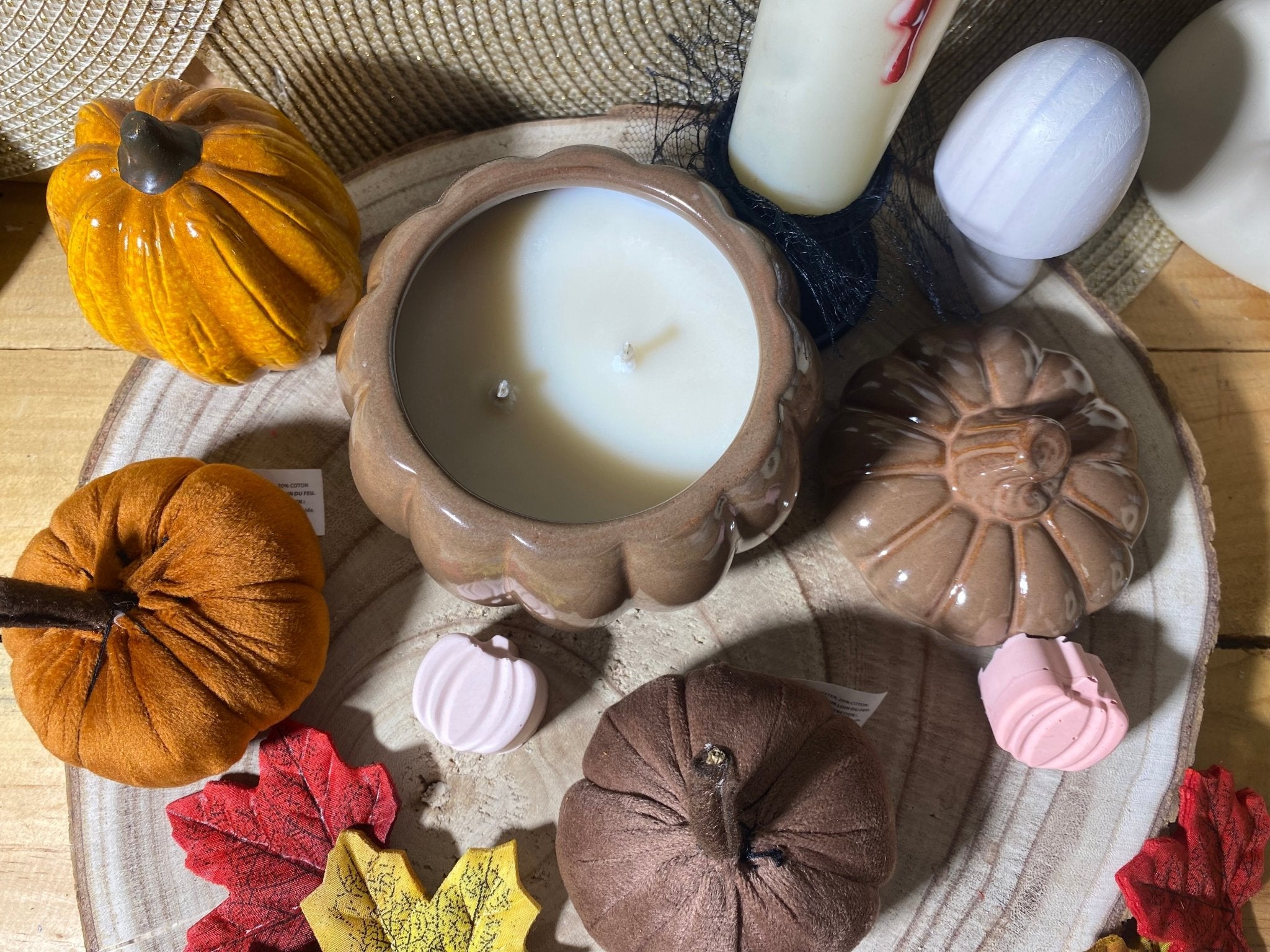 Bougie Citrouille Marron – Esprit Gothique - Les créations de Thaïs