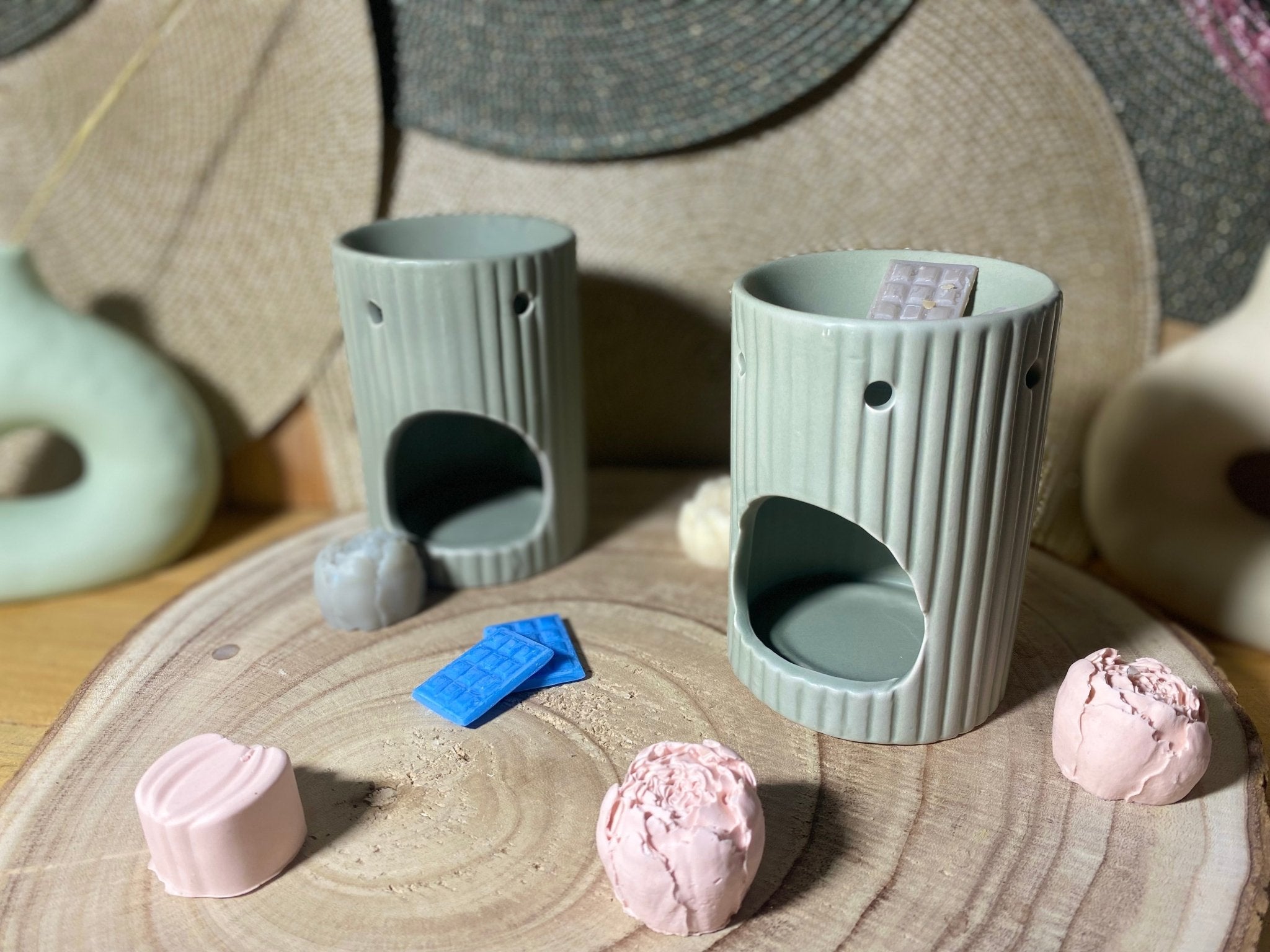 Brûleur vert kaki nervuré - Les créations de Thaïs