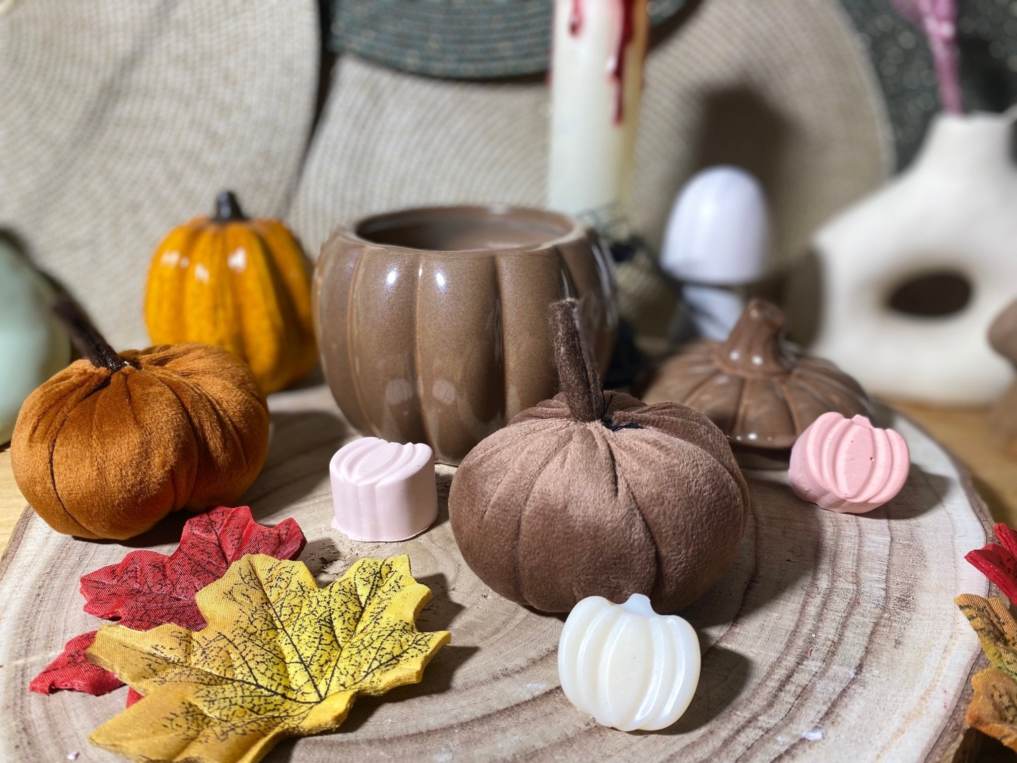 Bougie Citrouille Marron – Esprit Gothique - Les créations de Thaïs