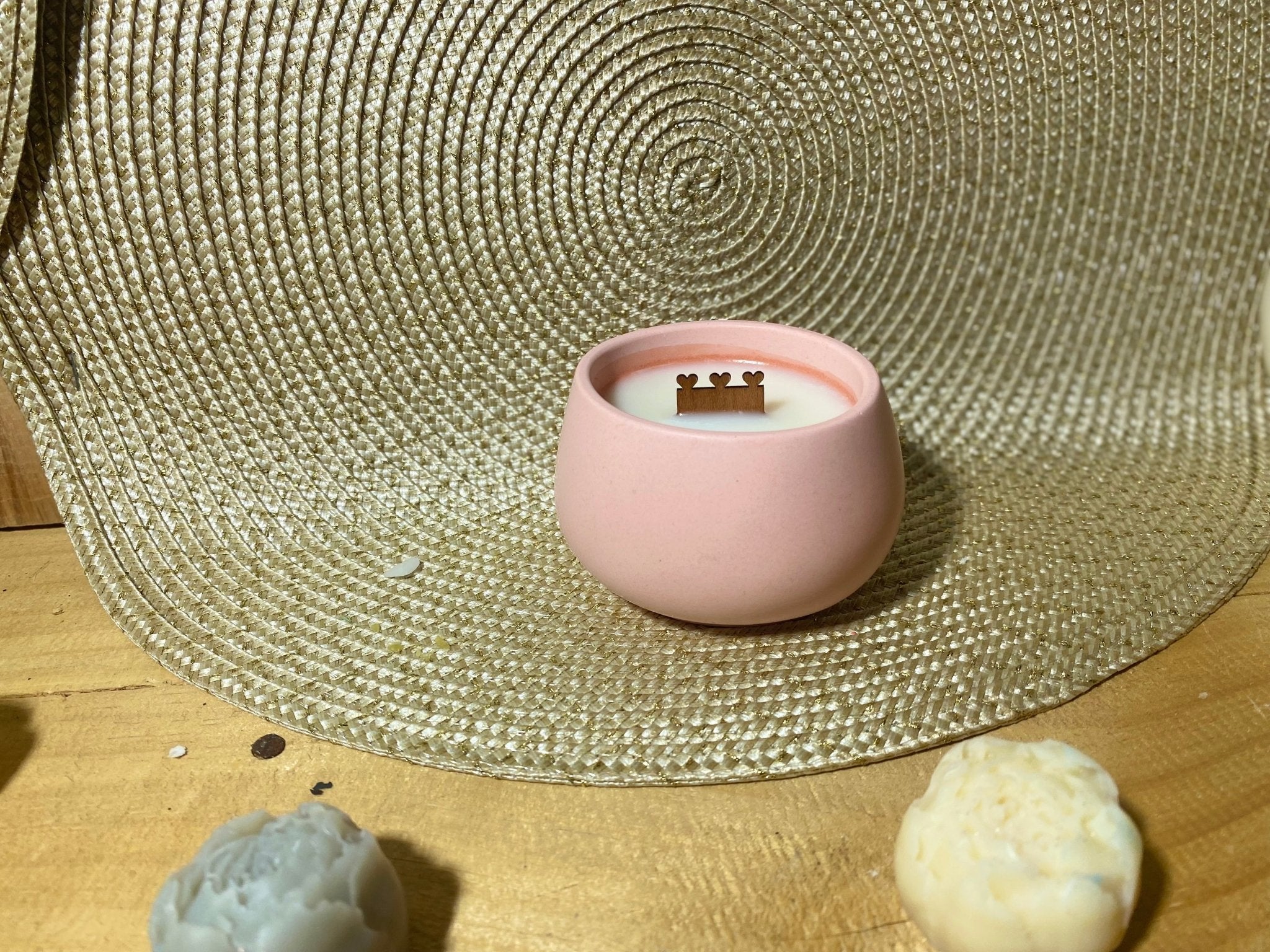 Bougie Cœur de Pétale - Édition Octobre Rose 🌸 - Les créations de Thaïs