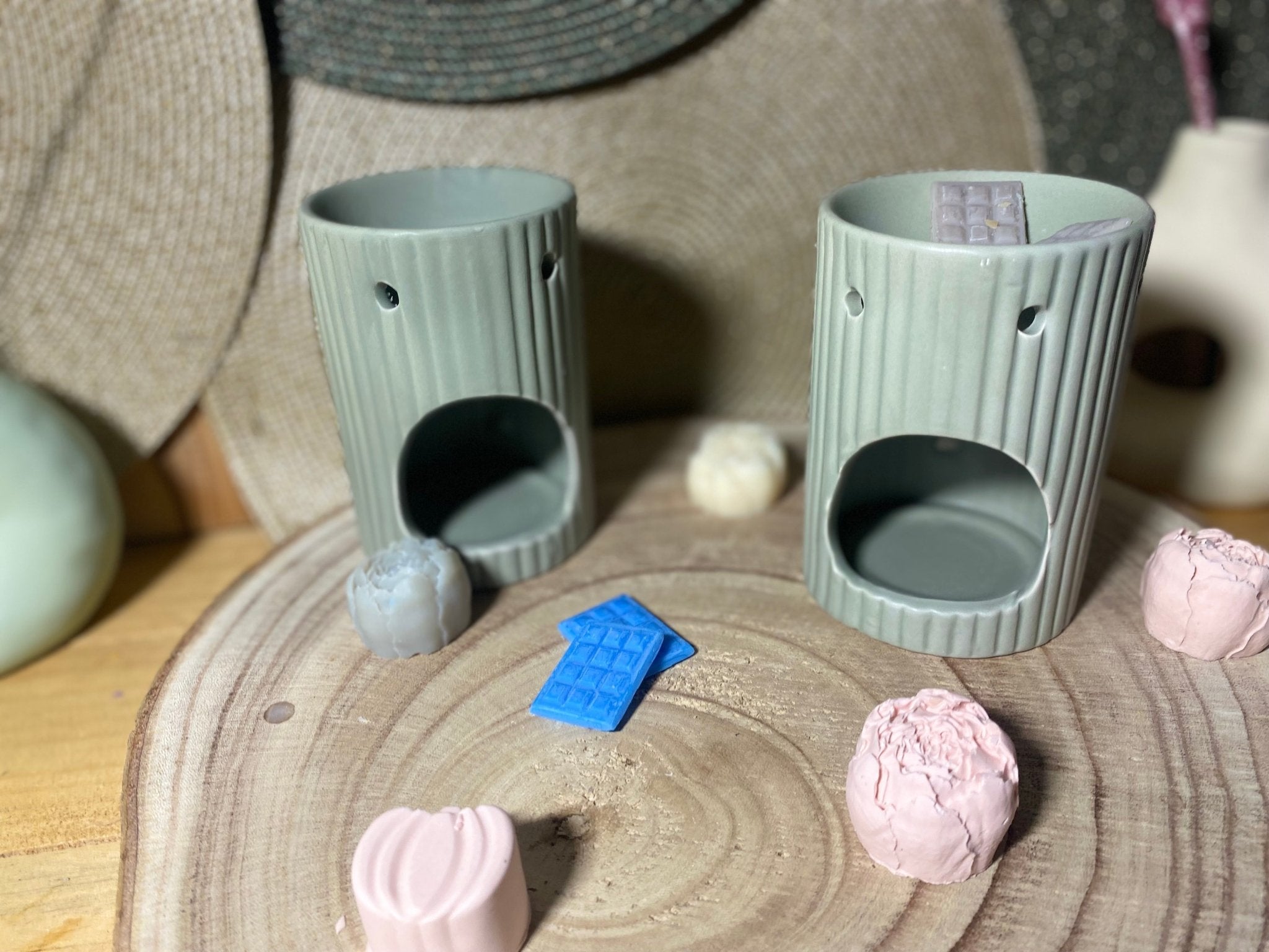 Brûleur vert kaki nervuré - Les créations de Thaïs