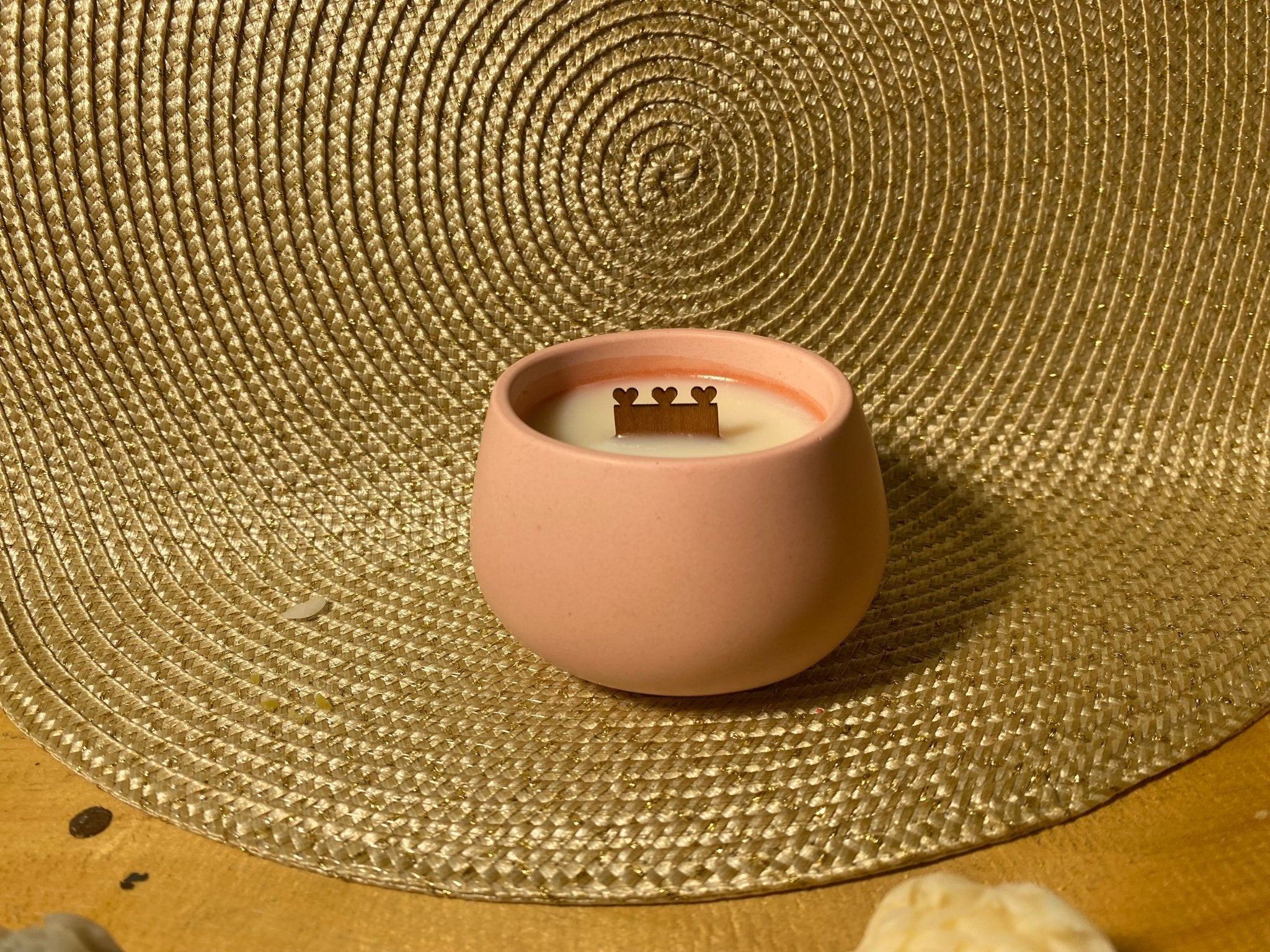 Bougie Cœur de Pétale - Édition Octobre Rose 🌸 - Les créations de Thaïs