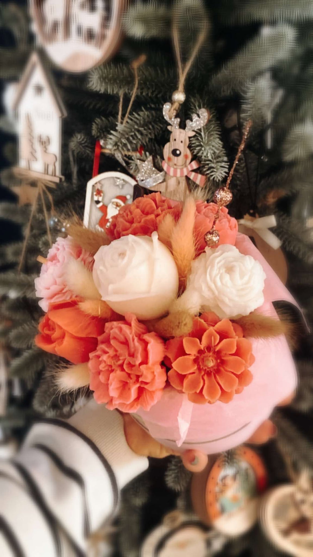 Coffret bouquet de fleurs - Les créations de Thaïs